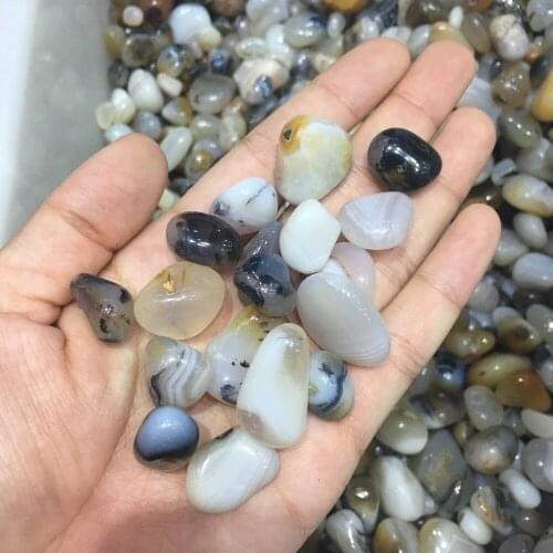 Natural stones and minerals seaweed agate tumble stones tiny polished gravel for fish tank aquarium garden plant decoration