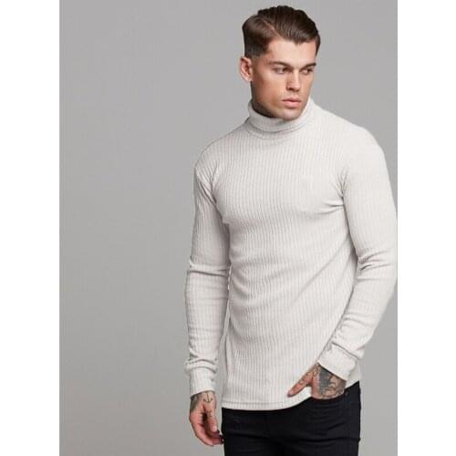 New Sport Knitwear TShirt Men Fitness Running T Shirt Long Sleeve Sweater Elastic Sportswear Gym Bodybuilding Training T-shirt