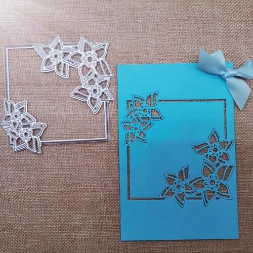 New Metal Cutting Dies Scrapbooking flower square DIY Album Paper Card Craft Embossing stencil Dies 100*100mm