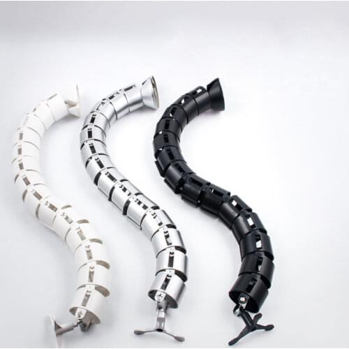 Cable Wire Wrap Organizer Spiral Tube Serpentine Threading Tube Wire Wrap Organizer Spiral Tube Computer Desk Accessories Cable