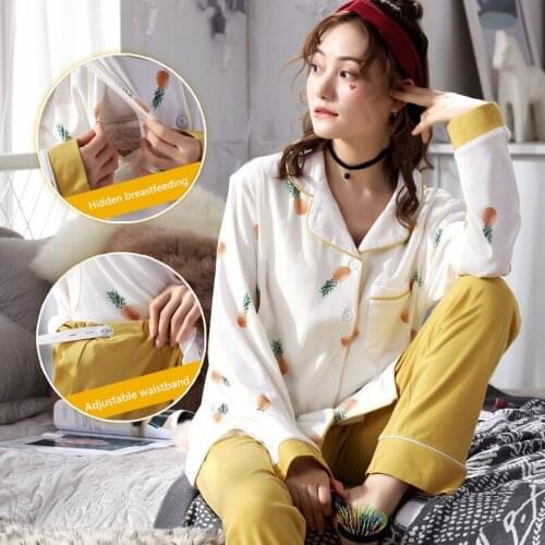 Breastfeeding Pajamas Breast Feeding Nightwear Maternity Nursing Pajama Sets Maternity Nursing Sleepwear Pregnancy Pyjama