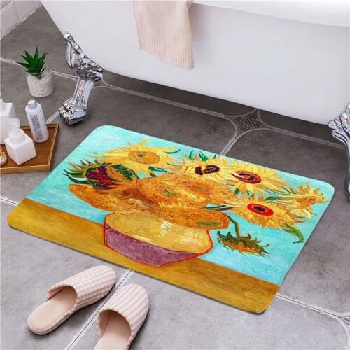 Sunflower Entrance Door Floor Mat Door Mat Non-Slip Foot Pad Home Welcome Carpet For Hallway Bath Kitchen Doormat