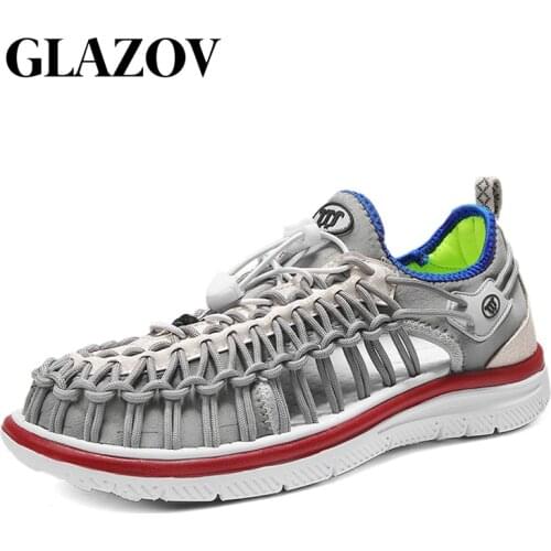 2020 New Summer Big Size 36-46 Men Sandals Fashion Handmade Weaving Design Breathable Casual Beach Shoes Outdoor Sandals For Men