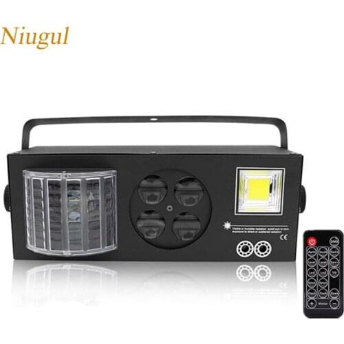 With Remote Control LED Laser Strobe Beam Patterns 4in1 DMX Stage Effect Lights Good For DJ Disco Party Wedding And Dance Floor