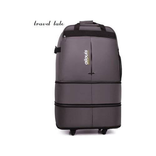Travel tale 32/36 Inch Spinner waterproof portable Travel Suitcase Nylon cloth fabrics, air carrier bag, Folding bag