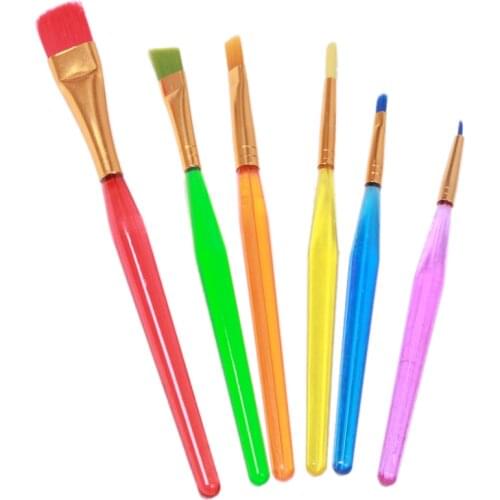 High Quality 6pcs/Pack Cake Brush Fondant Decorating Sugarcraft Drawing Tool Icing Sets DIY Pastry Painting Pen Painting Helper