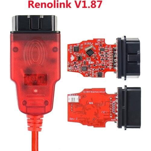 ATDIAG Hot RENOLINK V1.52 Car Diagnostic Cable Key//ECM/UCH/Programmer V1.87 OBD2 ECU Programmer for Renolink