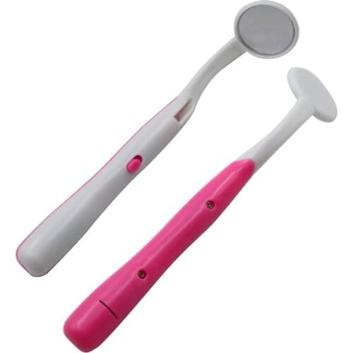1PC 4Colors Oral Dental Mouth Mirror With LED Light Illuminated Oral Hygiene Tooth Care Tool For Dental Clinic
