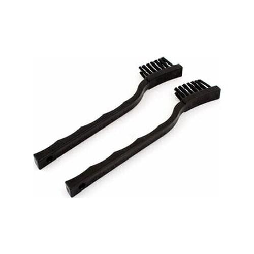 2 Pcs 30mm x 17mm Black Plastic Bristle ESD Anti Static Brush