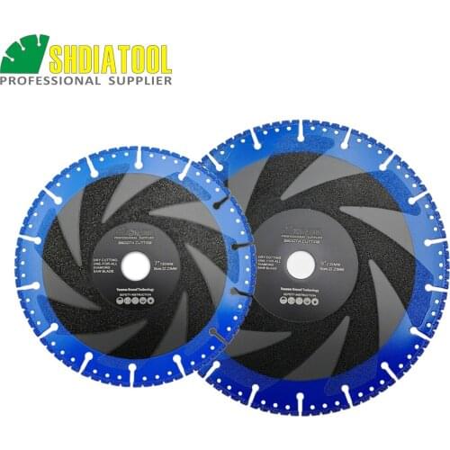 2pcs/set 180mm+230mm Vacuum Brazed Diamond Blade for All Purpose For stone iron steel 7"+9” Demolition Blade