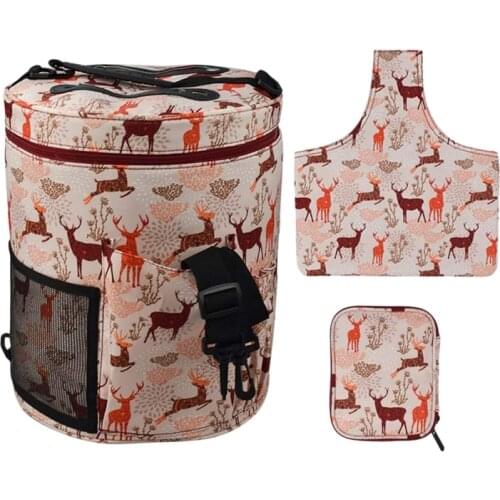 3 Pcs Empty Yarn Bags Knitting Bags Set Large Capacity Yarn Round Storage Bag Organizer Travel Yarn Knitting Working