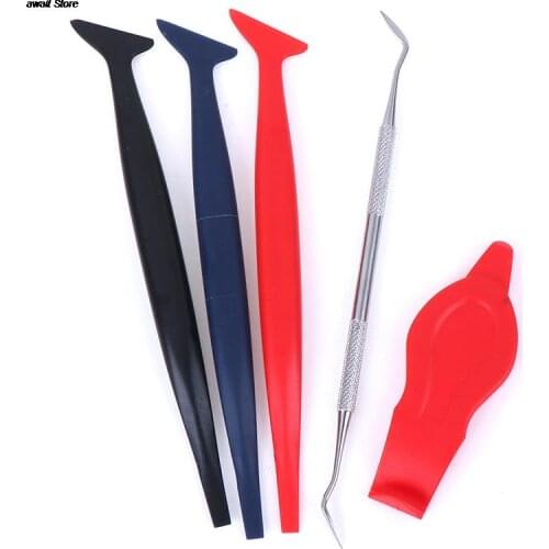 5pcs Car Stickers Hardness Wrap Vinyl Tools exterior accessories Micro Squeegee Scraper car Micro Gasket Squeegee