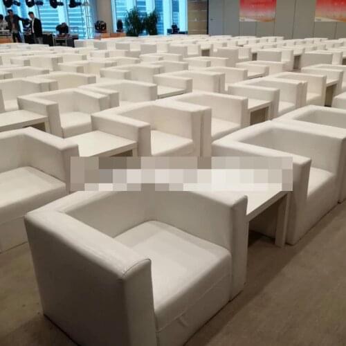 80X70X60CM Single Leather Sofa Deck Conference Exhibition Activities Double Sofa Leather Stool Toast Bread Stool Square Stool