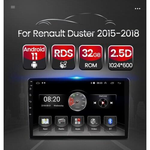 Android 11 Car Stereo Radio For Renault Duster 2015 - 2018 1024*600 Multimedia Video Player GPS Navigation 1024*600 Carplay+Auto