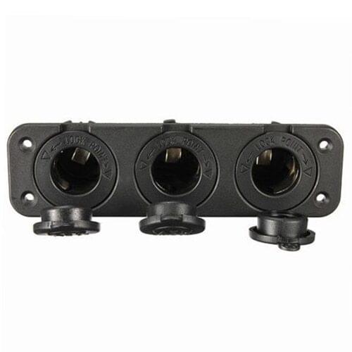 AUTO 12V 3 Way Waterproof Car Cigarette Lighter Plug Socket Splitter Adapter Charger