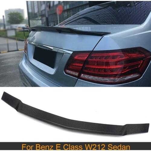 Car Rear Trunk Spoiler Wing for Mercedes Benz W212 E300 E350 E400 E500 E63 AMG Sedan 4 Door 2010-2015 Carbon Fiber Rear Spoiler