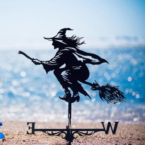 Witch Weathervane Weather Vane Wind Direction Indicator Outdoor Barn Decor Home Dicalcium Phosphate Windmill Indicator Witch