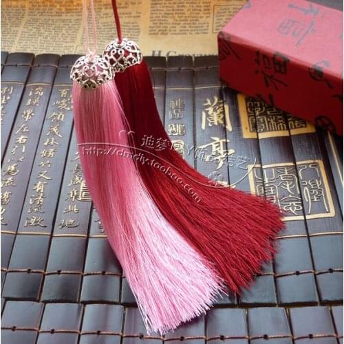 145mm long Su DIY Jewelry Accessories The new 53-color Chinese knot short fat type Exquisite tassels Rayon Silk tassel wholesale