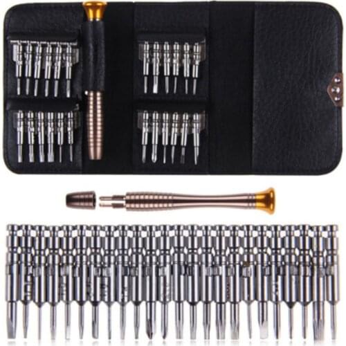 Leather Case 25 In 1 Torx Screwdriver Set Mobile Phone Repair Tool Kit Multitool Hand Tools for Iphone Watch Tablet PC