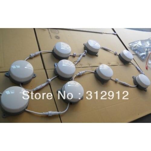 120mm diameter milky cover,DC24V input,WS2811 LED pixel module,12pcs 5050 RGB SMD LED inside