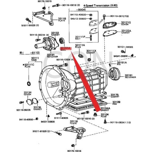 Oil seal (for transmission front bearing retainer) 1979-Toy ota SPR INT ERC ORO LLA CAR INA CEL ICA transmission front oil seal