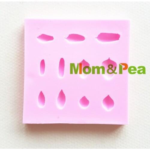 Mom&Pea 1451 Free Shipping Succulent Plant Mini Leaf Mold Cake Decoration Fondant Cake 3D Mold Soap Mold Food Grade