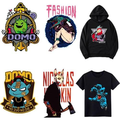 Freedom Cool Boys Thermo Stickers On Clothes Hippie Heat Transfer Patches For Clothing Punk Iron On Patches Breaking Bad Stripe