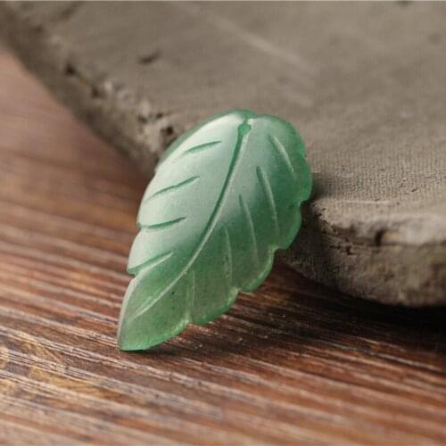 Natural donglingyu jade handcarved leaves beads DIY 100% real jade bracelets necklace jade accessories septa scattered beads