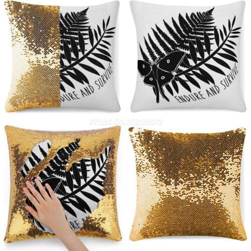 " Endure And Survive " Last of Us Part II Ellie Tattoo Motif Sequin Pillowcase Magical Cushions Cover 40X40cm Mermaid The Last o