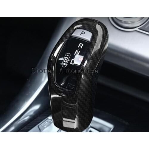 New!! Carbon Fiber Style ABS Plastic Gear Shift Head Cover Trim For Range Rover Sport 2014-2017