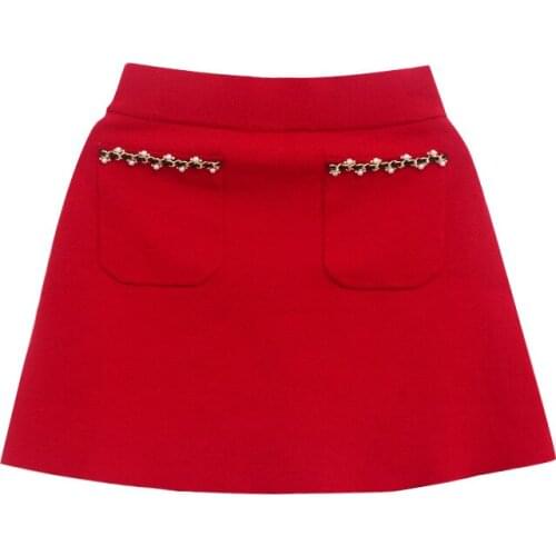 Autumn Winter Elastic Waist Stretchy Knitted Mini Skirt Red Black Women Jupe Femme Falda Mujer Elegant Good Quanlity
