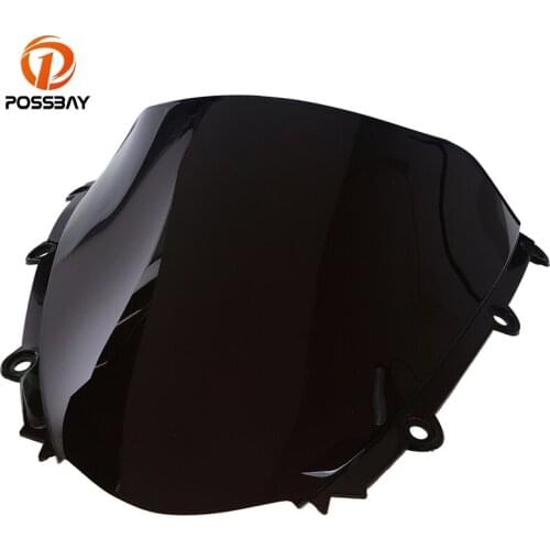 POSSBAY ABS Plastic Motorcycle Windshield Double Bubble Bike Windscreen Protector MTB For Honda CBR1000 2004-2007 Wind Protector