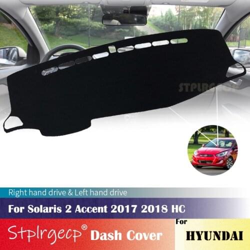 For Hyundai Solaris 2 Accent 2017 2018 HC Anti-Slip Dashboard Cover Protective Pad Car Accessories Sunshade Carpet