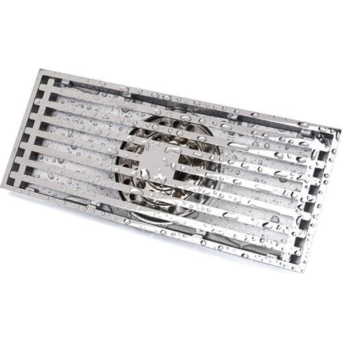 1pc Bathroom Grille Shower Drain Floor Drain Trap Waste Grate Grid Strainer Silver