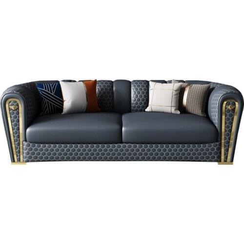 Luxury sofa luxury living room Hong Kong-style post-modern furniture size apartment American three-person sofa combination