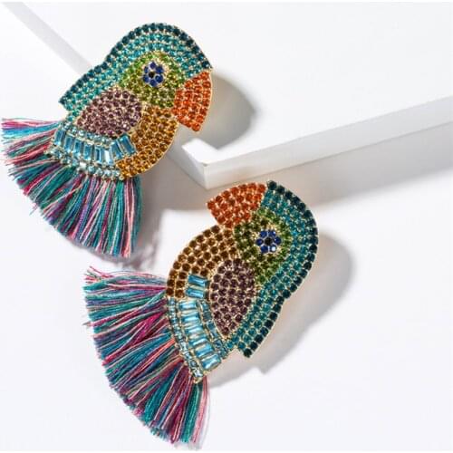 Zinc Alloy Acrylic Drop Earrings for Women Bird Shape Girls Tassel Earrings Jewelry Accessories Gifts Big Statement Earrings