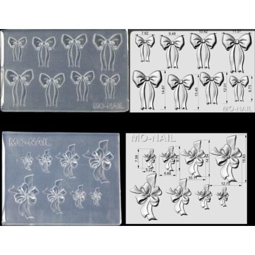 Handmade Super Mini Bowtie Ribbon Silicone Resin Mold Small Bowknot Nail Art Decor Resin Casting Mold Art Craft Tools