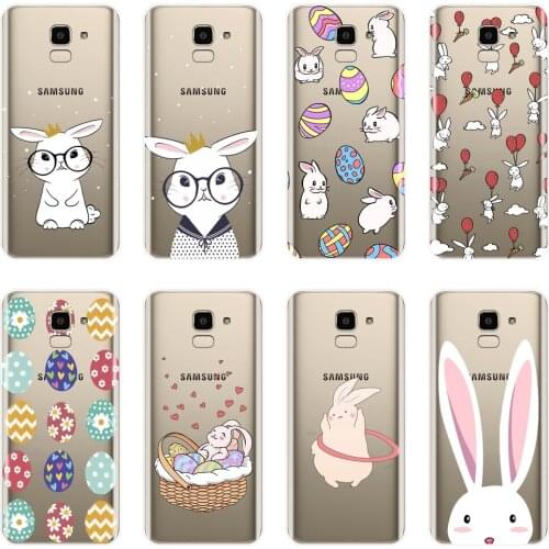 Back Cover For Samsung Galaxy J2 J5 J7 Prime J3 J5 J7 2015 2016 2017 Silicone Rabbit Phone Case For Samsung Galaxy J4 J6 J8 Plus