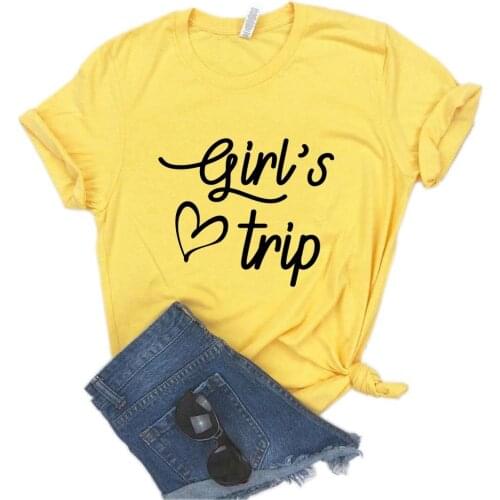 Girls Trip heart Print Women tshirt Cotton Casual Funny t shirt Gift Lady Yong Girl Top Tee R639