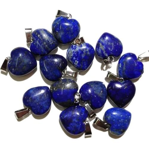 16mm Lapis Lazuli Stone Quartz Blue Charms Pendant DIY Jewelry Making Necklace Accessories