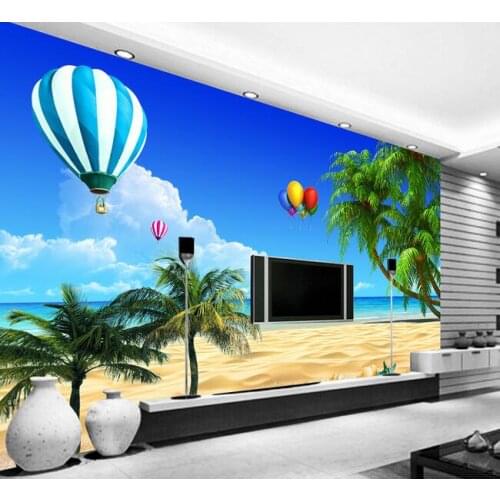 3d wallpaper custom mural non-woven 3d room wallpaper Sandy beach island scenery TV setting wall photo 3d wall murals wallpaper