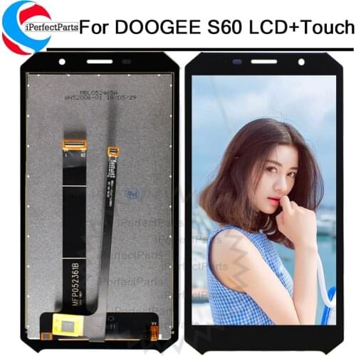 5.2"For Doogee S60 S60 Lite LCD Display+Touch Screen 100% Tested LCD Digitizer Glass Panel Assembly Replacement For Doogee S60