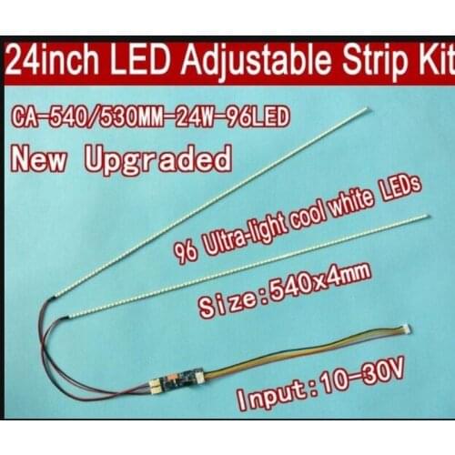 5Pieces/lot Update 24" 24 inch CCFL LCD Screen to LED Monitor,540mm LED Backlight Strip Kit,Brightness adjustable