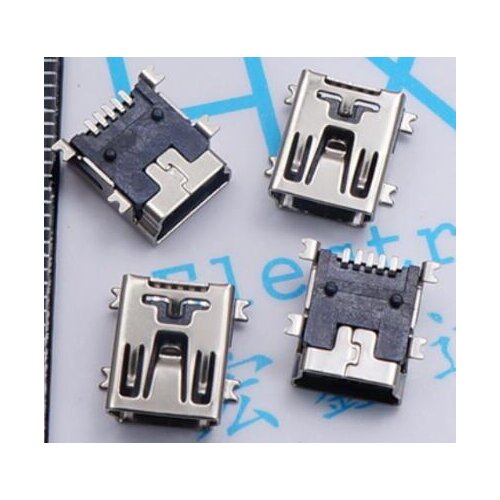 50PCS/LOT USB Socket MINI USB 5P female SMD Connector Mini USB Interface 5Pin SMD