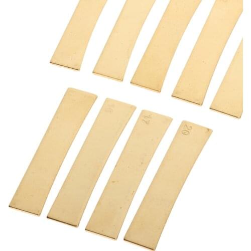 9 Pieces/set Gold Brass Fingerboard Fret Press Caul Inserts Arc Pressure Wire Tool for Electric Guitar Bass