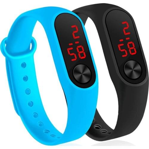 Mens Womens Sport Led Digital Watch Hand Ring Watch Led Sports Fashion Electronic Watch Silicone Electronic Watch