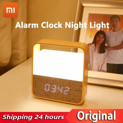 YOUPIN Midea Clock Night Light Mute Clock Display Portable LED Soft Light Lamp Rechargeable Silent Clock At Home