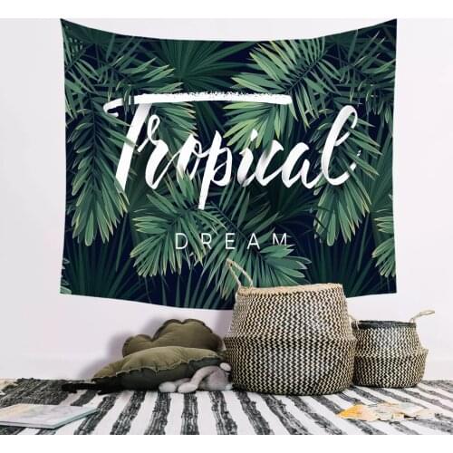 Datura Nordic Plant Leaves Home Tapestry Wall Hanging Beach Towers Sitting Blanket Macrame Wall Hanging Mexican Blanket