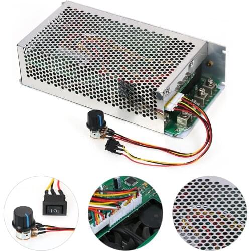 DC 10V-50V 5000W 200A Programmable DC Motor Adjustable Speed Controller Regulator PWM Reversible Control