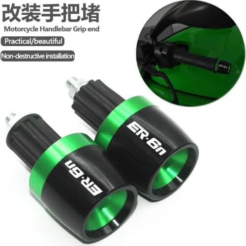 For Kawasaki ER-6N ER6N ER 6N Motorcycle 7/8"22mm Handlebar Handle Bar Grips Ends Universal Counterweight Cap Plug Slider Cover